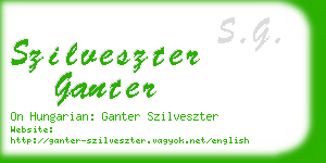 szilveszter ganter business card